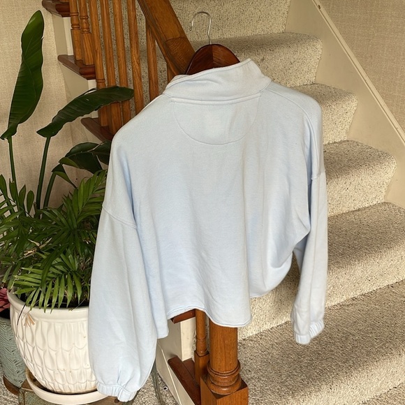 NWT Aerie Sky Blue Fleece Of Mine Sweater Medium - Picture 4 of 9